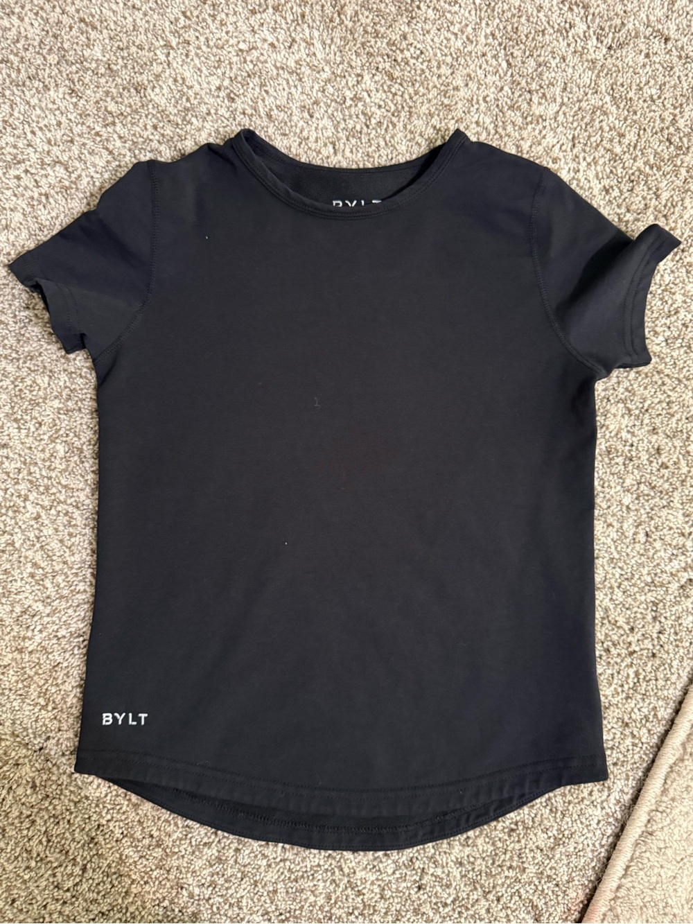 BYLT Basics Kids Black Short Sleeve Crew Tee